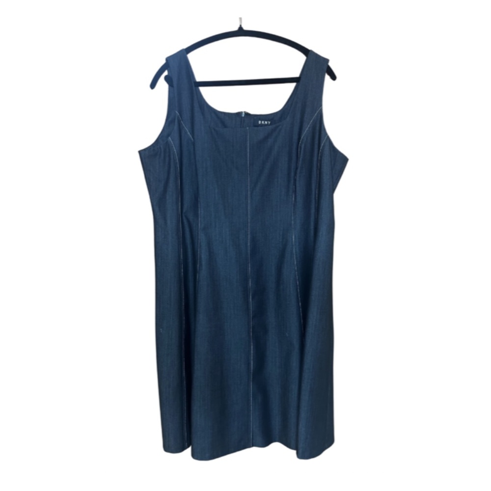 DKNY Dark Grey Shift Dress, Size 16